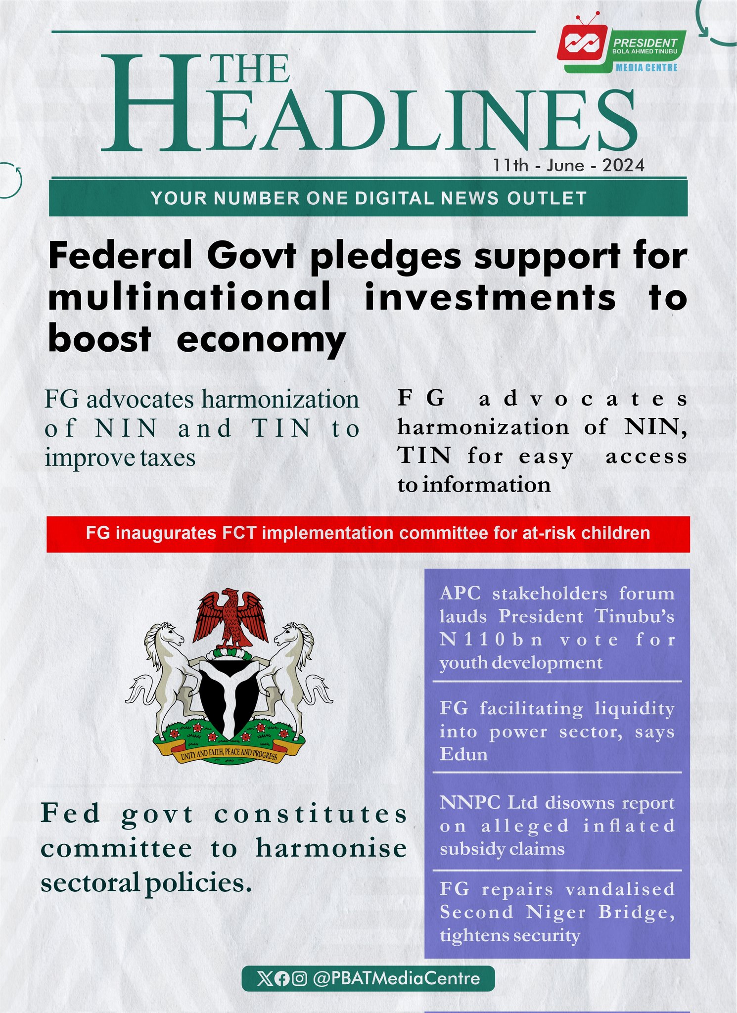 FG PLEDGES SUPPORT FOR MULTINATIONAL INVESTMENTS TO BOOST ECONOMY