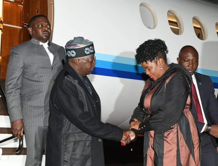 PRESIDENT TINUBU ARRIVES SOUTH AFRICA FOR PRESIDENT RAMAPHOSA INAUGURATION