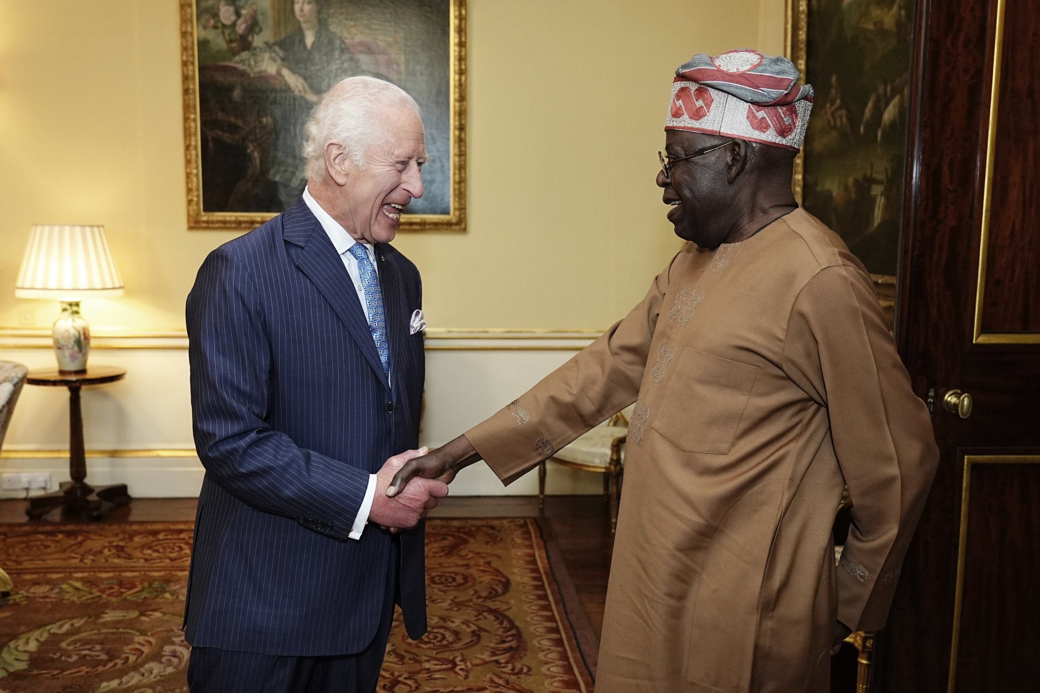 PRESIDENT TINUBU MEETS KING CHARLES III AT BUCKINGHAM PALACE