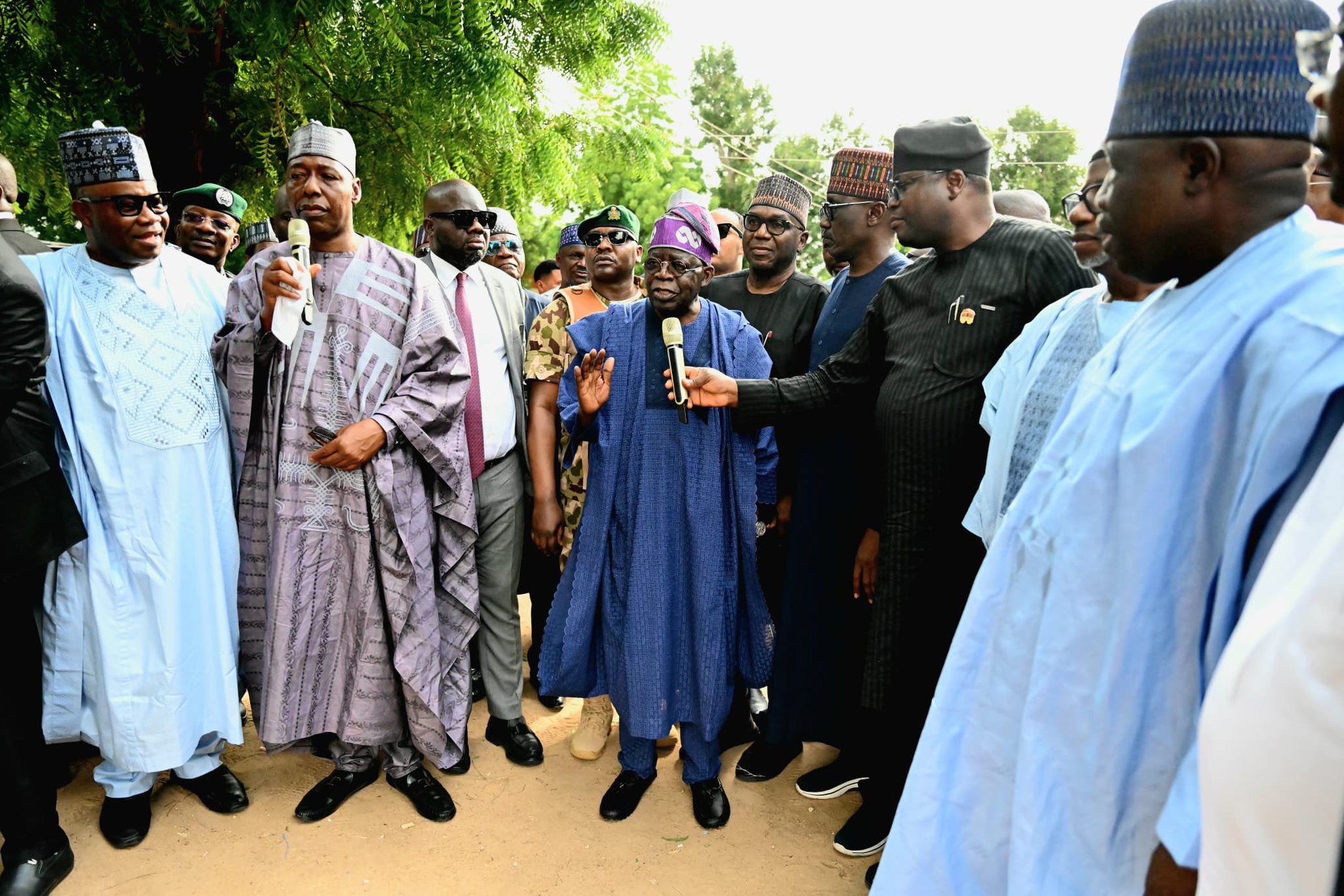 PRESIDENT TINUBU VISITS BORNO STATE, COMMISERATE OVER FLOODING DISASTER