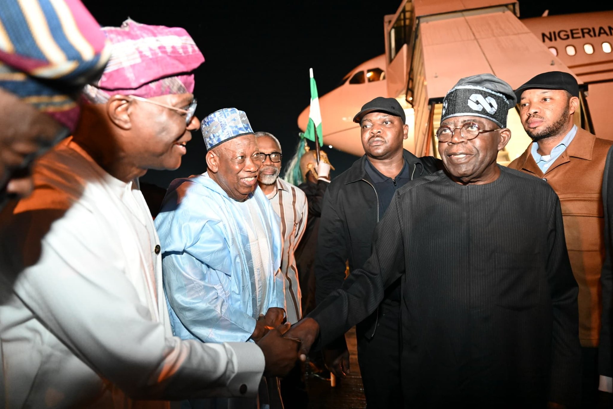 PRESIDENT TINUBU RETURNS BACK TO NIGERIA AFTER A TWO-WEEK LEAVE