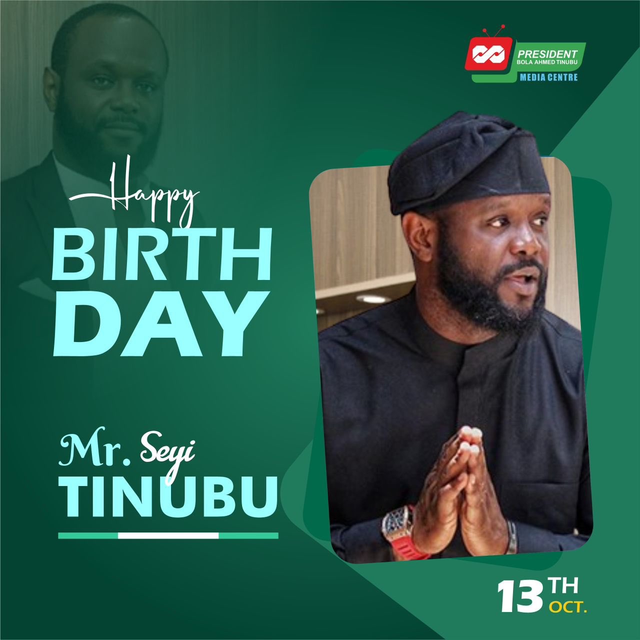 SEYI TINUBU CELEBRATES 39TH BIRTHDAY