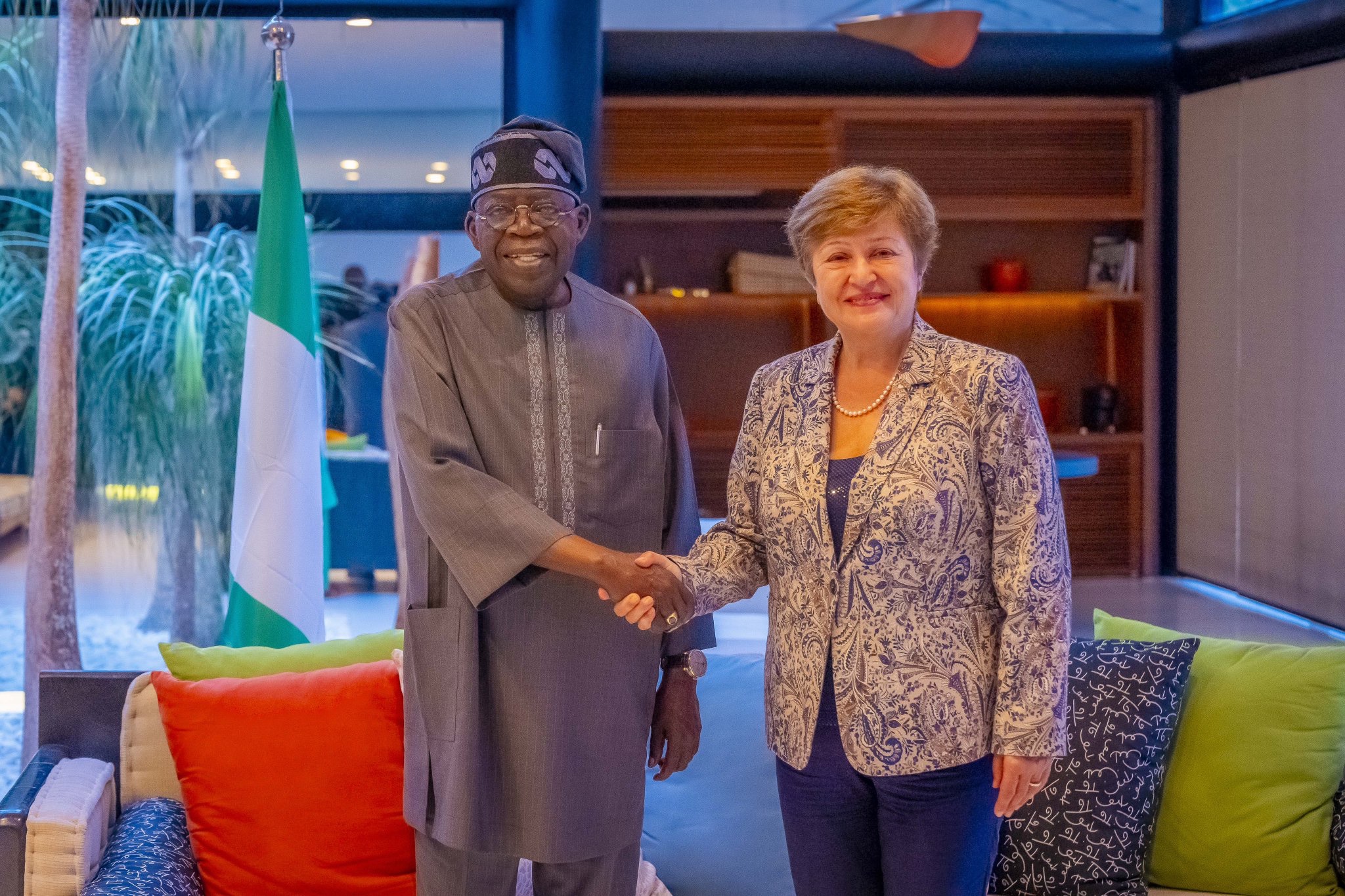 WE SHALL CONTINUE TO PRIORITISE SOCIAL INVESTMENT PROGRAMMES, PRESIDENT TINUBU TELLS IMF MD