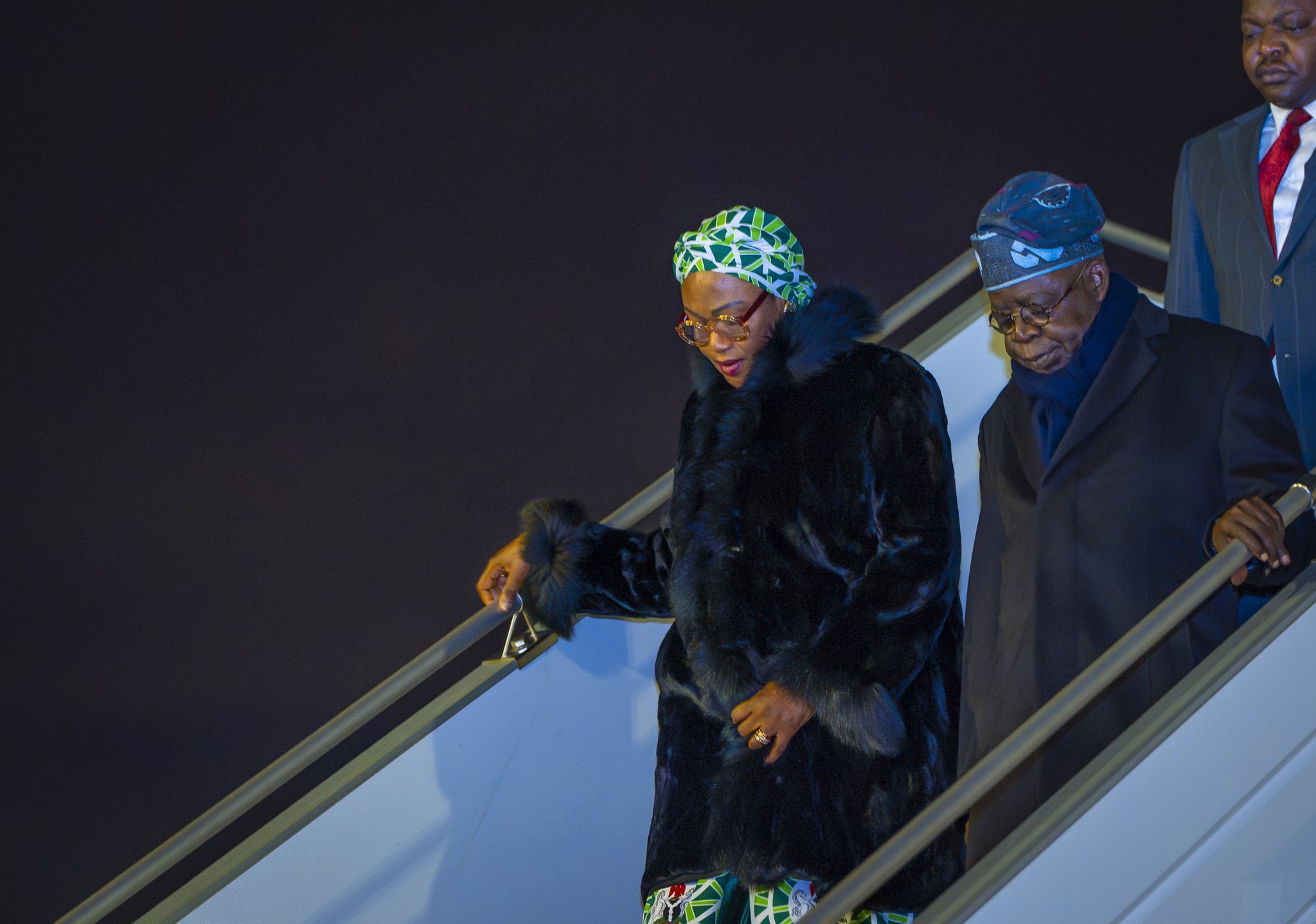 PRESIDENT TINUBU AND FIRST LADY ARRIVES IN FRANCE AHEAD OF THEIR STATE VISIT