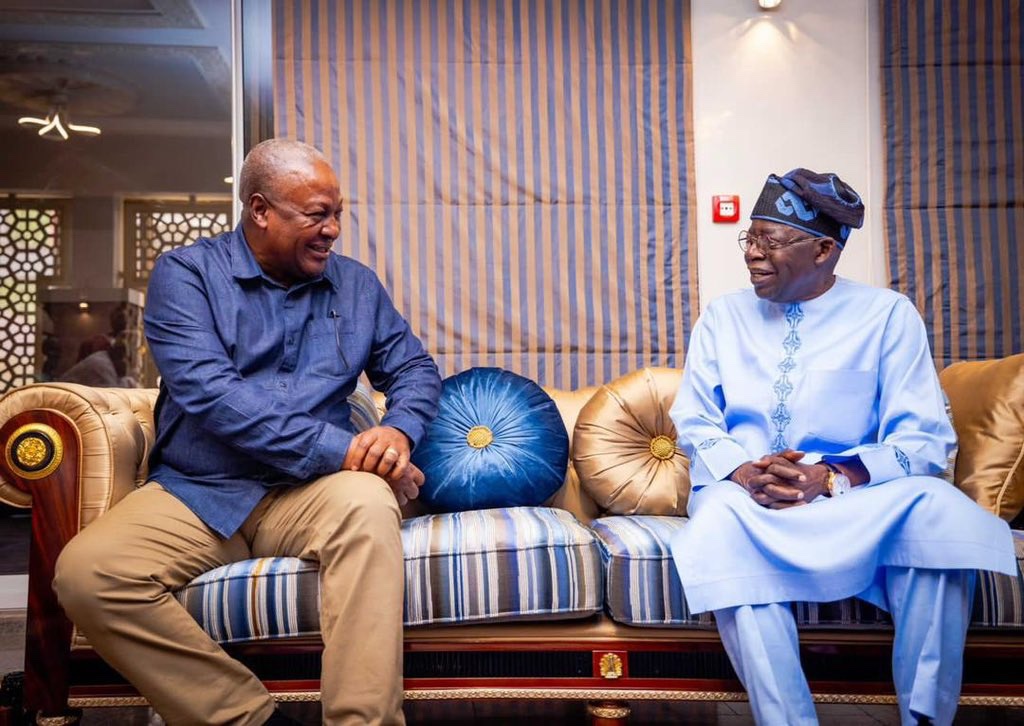 GHANA: PRESIDENT TINUBU CONGRATULATES PRESIDENT-ELECT JOHN MAHAMA IN A TELEPHONE CALL