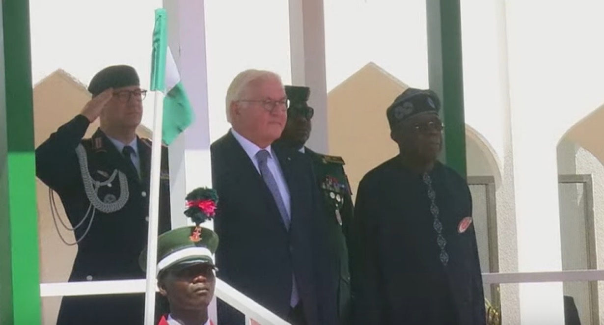 PRESIDENT TINUBU WELCOMES GERMANY PRESIDENT IN VILLA