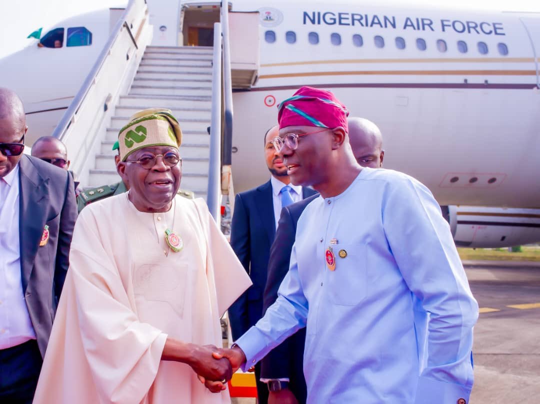 PRESIDENT TINUBU ARRIVES IN LAGOS AHEAD OF CHRISTMAS HOLIDAY